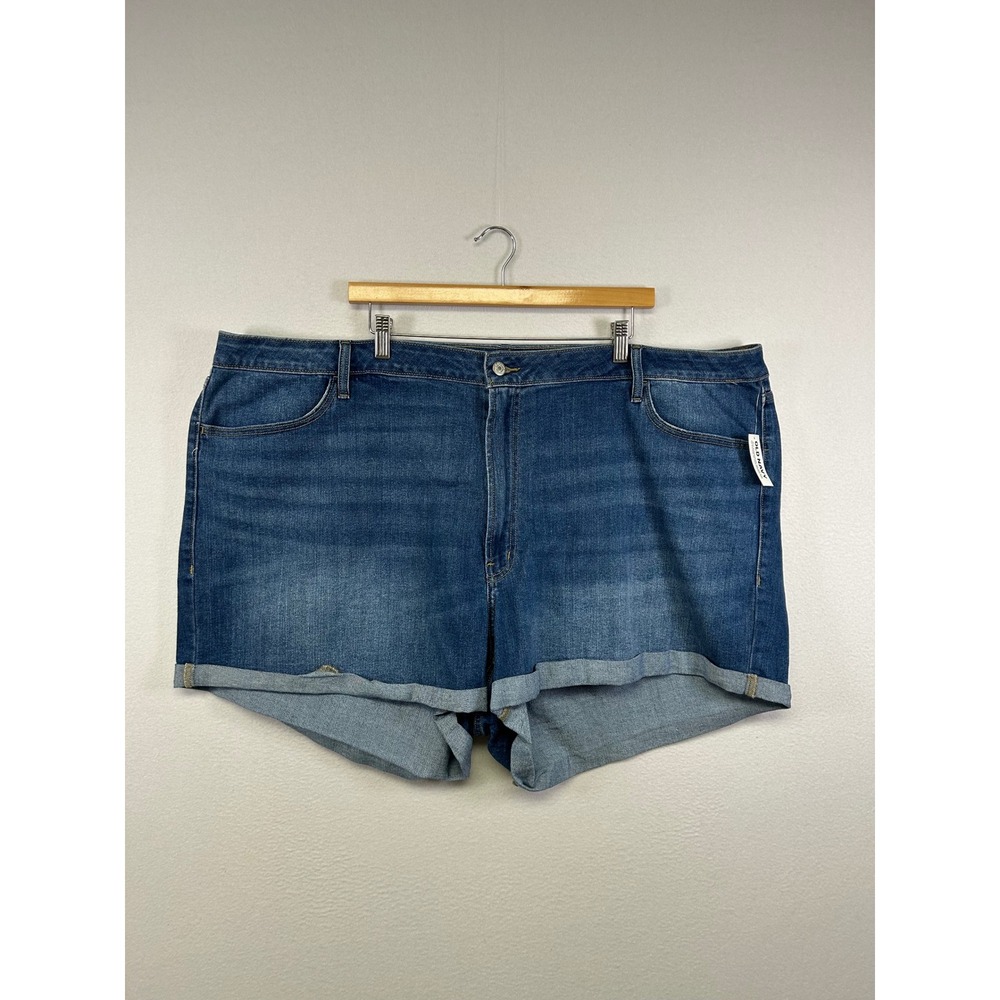 Casual‎ Summer NWT Old Navy Womens 28 Blue High Rise WOW Denim Rolled Hem Shorts